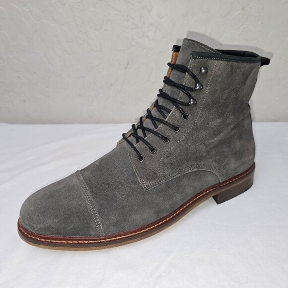 Shoe The Bear Copenhagen Curtis Men's Grey Suede Lace Up Boots Size 45 - Picture 4 of 11